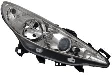 Faro delantero Peugeot 207 2009-2012 base negra / derecho
