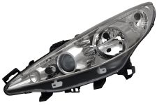 Faro delantero Peugeot 207 2009-2012 base negra / izquierdo