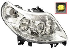 Faro delantero Peugeot Boxer 2006-2010 lampara h7+h1/ derecho