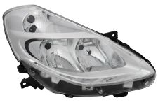Faro delantero Renault Clio 2009-2013 base cromada / lamparas h7+h7 / derecho