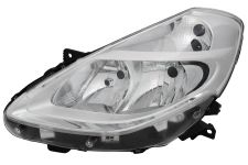 Faro delantero Renault Clio 2009-2013 base cromada / lamparas h7+h7 / izquierdo