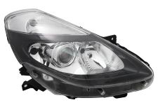 Faro delantero Renault Clio 2009-2013 base oscura / lamparas h1+h7+h7 / derecho
