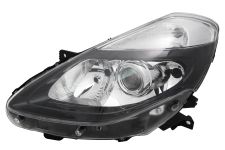 Faro delantero Renault Clio 2009-2013 base oscura / lamparas h1+h7+h7 / izquierdo