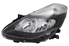 Faro delantero Renault Clio 2009-2013 base oscura / lamparas h7+h7 / izquierdo