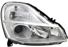 Faro delantero Renault Modus 2008-2014 lamparas h1+h1+h1 / con lupa / derecho
