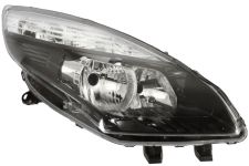 Faro delantero Renault Scenic 2009-2012 base negra / derecho