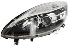 Faro delantero Renault Scenic 2013-2016 base negra / izquierdo