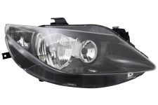 Faro delantero Seat Ibiza 2008-2012 optica doble / base negra / derecho
