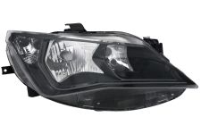 Faro delantero Seat Ibiza 2012-2017 optica doble / base negra / derecho