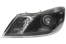 Faro delantero Skoda Octavia 2009-2013 base negra / izquierdo