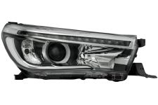 Faro delantero Toyota Hilux 2016-2021 base negra / derecho