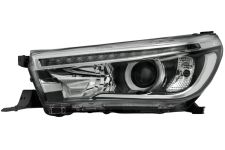 Faro delantero Toyota Hilux 2016-2021 base negra / izquierdo