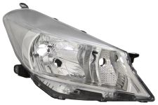 Faro delantero Toyota Yaris 2011-2014 base oscura / derecho