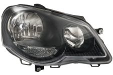 Faro delantero Volkswagen Polo 2005-2009 base negra / sport / derecho