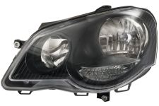 Faro delantero Volkswagen Polo 2005-2009 base negra / sport / izquierdo