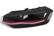 Faro delantero Volkswagen Polo 2017-2021 full led / detalle rojo / izquierdo