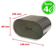 Interior metalico euro 4 gasolina / diesel ovalado boca 140x80mm x 100mm longitud