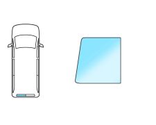 Luneta Peugeot Boxer 2002-2006 trasera / 2 puertas traseras / fria / verde / 630mmx590mm / izquierda