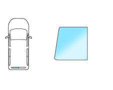 Luneta Renault Kangoo 2007-2013 trasera / 2 puertas trasera / termica / verde / vidrio privado / izquierda