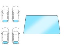 Luneta Volkswagen Jetta 1983-1992 2/4 puertas / trasera / termica / verde