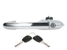 Maneta de puerta exterior Fiat 500 2007-2015 cromada / con llave / delantera izquierda