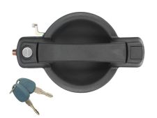 Maneta de puerta exterior Fiat Doblo 2001-2006 negra / con llave / delantera derecha