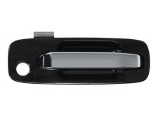 Maneta de puerta exterior Nissan X-Trail 2001-2004 negra / manilla cromada / con agujero llave / delantera derecha
