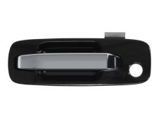 Maneta de puerta exterior Nissan X-Trail 2001-2004 negra / manilla cromada / con agujero llave / delantera izquierda