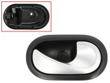 Maneta de puerta interior Dacia Dokker 2017-2021 para clip / con palanca plata / base negra / delantera derecha