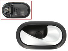 Maneta de puerta interior Smart Forfour 2014-2020 para cable / con palanca plata / base negra / trasera derecha