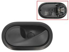 Maneta de puerta interior Smart Fortwo 2014-2020 para cable / con palanca negra / base negra / delantera izquierda
