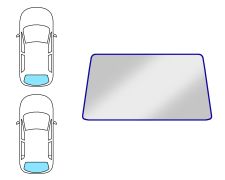 Moldura luneta Ford Fiesta 1999-2002 3/5 puertas / trasera / completa