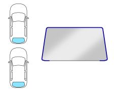 Moldura luneta Peugeot 106 1991-1996 3/5 puertas / trasera / forma de u