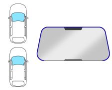 Moldura parabrisas Hyundai Accent 1995-1997 3/4/5 puertas delantera / forma de u