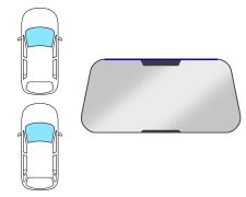 Moldura parabrisas Renault Megane 1999-2002 4/5 puertas / familiar / delantera / superior