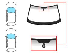 Parabrisas Audi A1 2010-2014 3/5 puertas / delantero / verde banda gris / acustico / con sensor modificado / molduras premontadas