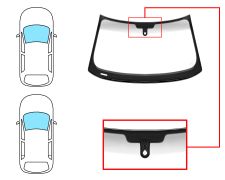 Parabrisas Audi A1 2010-2014 3/5 puertas / delantero / verde banda gris / con sensor / molduras premontadas