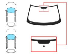 Parabrisas Audi A1 2010-2014 3/5 puertas / delantero / verde / con base espejo / molduras premontadas