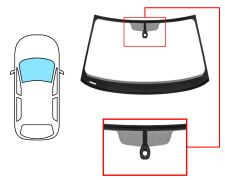 Parabrisas Audi A1 2018-> delantero / verde / con sensor / molduras premontadas