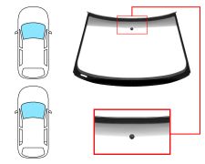 Parabrisas Audi A3 1996-2003 3/5 puertas / delantero / verde banda gris / con base espejo / molduras premontadas