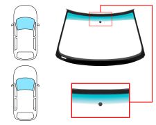 Parabrisas Audi A3 1996-2003 3/5 puertas / delantero / verde banda verde / con base espejo / molduras premontadas