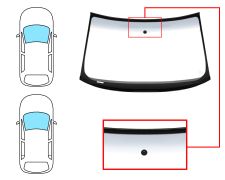 Parabrisas Audi A3 2003-2005 3/5 puertas / delantero / verde banda gris / con base espejo / molduras premontadas