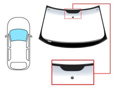Parabrisas Audi A3 2008-2012 cabrio / delantero / verde banda gris / con base espejo / antena / molduras premontadas