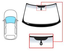 Parabrisas Audi A3 2008-2012 cabrio / delantero / verde banda gris / con sensor / antena / molduras premontadas