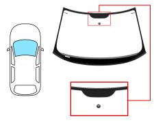 Parabrisas Audi A3 2008-2012 cabrio / delantero / verde / con base espejo / antena / molduras premontadas