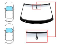 Parabrisas Audi A3 2012-2016 3/5 puertas / delantero / verde banda gris / acustico / con sensor / molduras premontadas