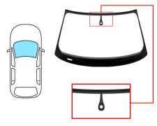 Parabrisas Audi A3 2012-2016 4 puertas / delantero / verde / con sensor / molduras premontadas