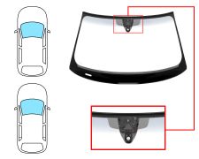 Parabrisas Audi A3 2016-2020 3/5 puertas / delantero / verde banda gris / acustico / con sensor / con soporte camara modificado / serigrafiado / molduras premontadas