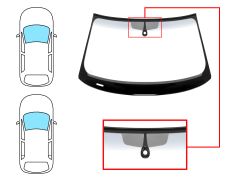 Parabrisas Audi A3 2016-2020 3/5 puertas / delantero / verde banda gris / acustico / con sensor / serigrafiado / molduras premontadas
