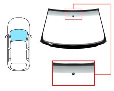 Parabrisas Audi A6 2002-2004 4 puertas / delantero / verde banda gris estrecha / con base espejo / molduras premontadas